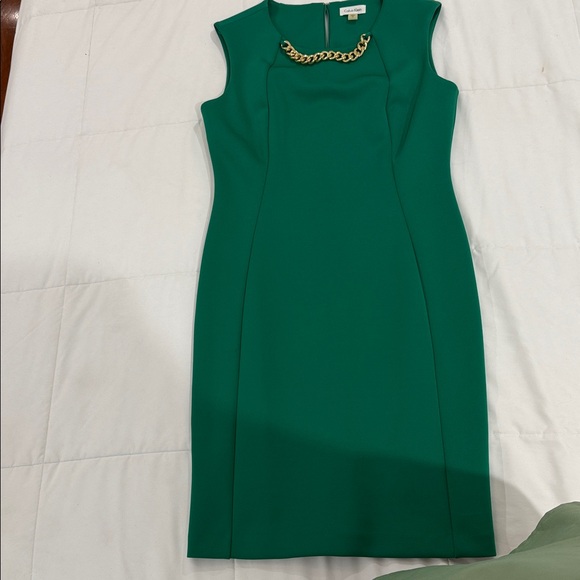 Calvin Klein Chic Teal Sleeveless Dress - Picture 1 of 7